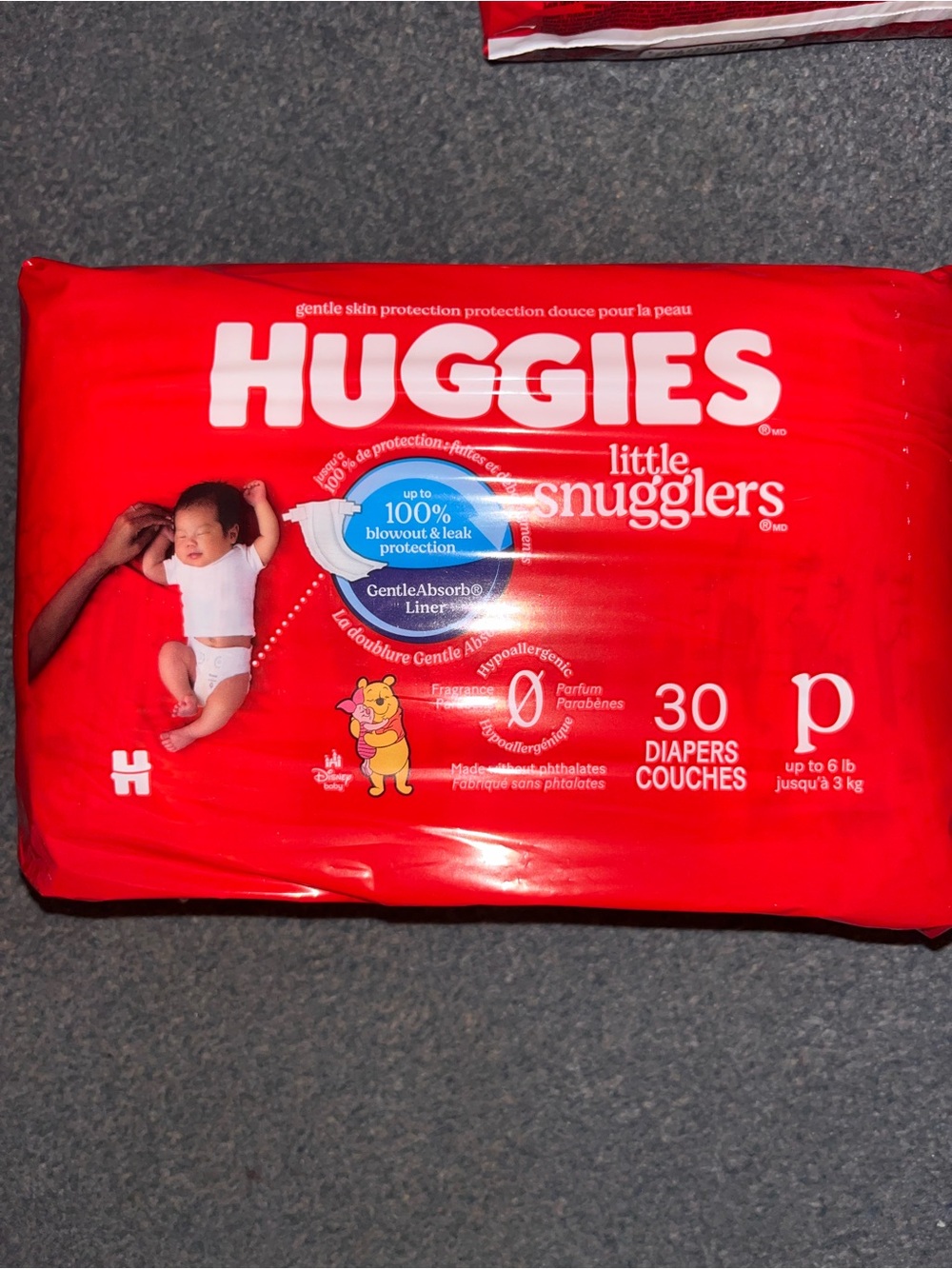 Little Snugglers Preemie Diapers - Red (30 Count)
